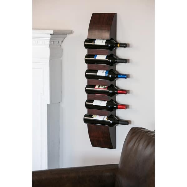 6-Bottle Asian Hardwood Wall Wine Rack Bed Bath Beyond 38416398