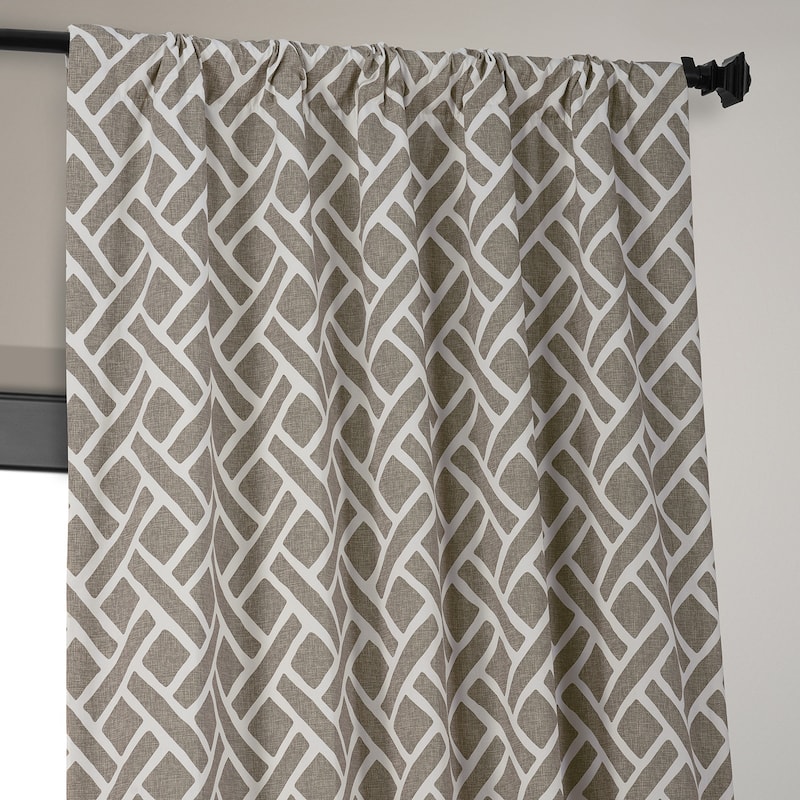 Exclusive Fabrics Martinique Printed Cotton Hotel Blackout Curtain (1 Panel)
