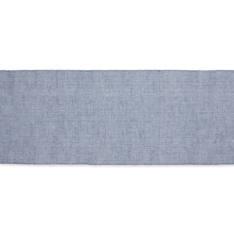 DII Mineral Eco-Friendly Chambray Fine Ribbed Table Runner 13x72 inches
