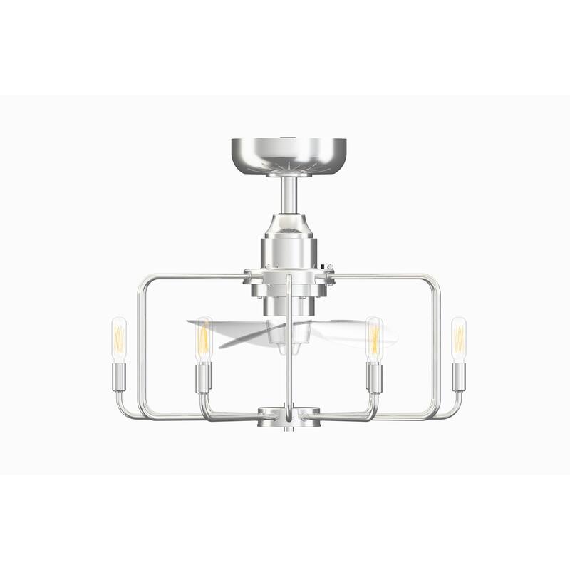 Fanimation Influencer 22 inch Indoor Ceiling Fan with LED Light Kit - Chrome