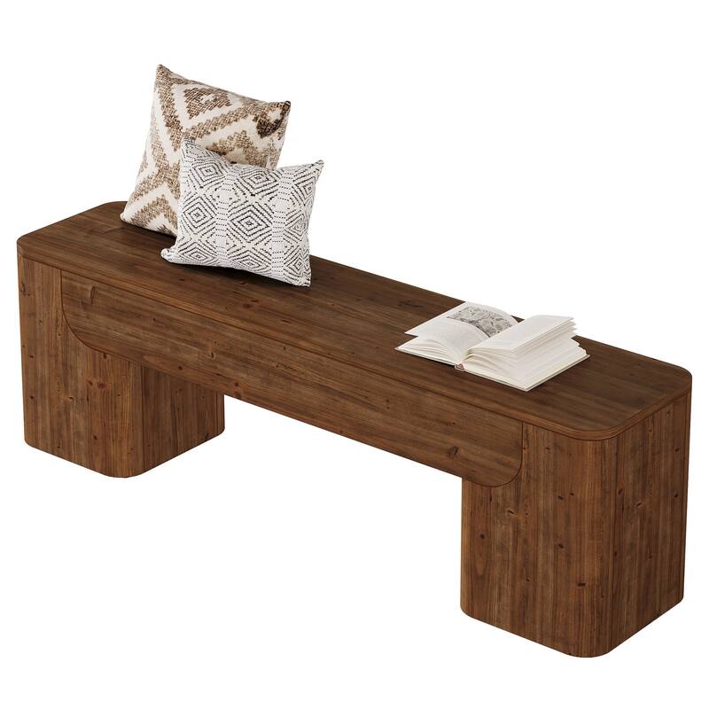 Solid Wood Bench, Entryway Bench, Dining Bench, Farmhouse Bench Seats for Entryway, Hallway, End of Bed