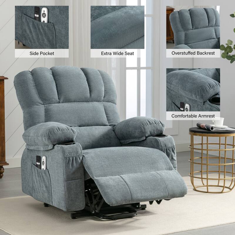 Power Electric Massage Lift Lounge Chair, Suitable For The Elderly, With Heating And Vibration Functions, With USB