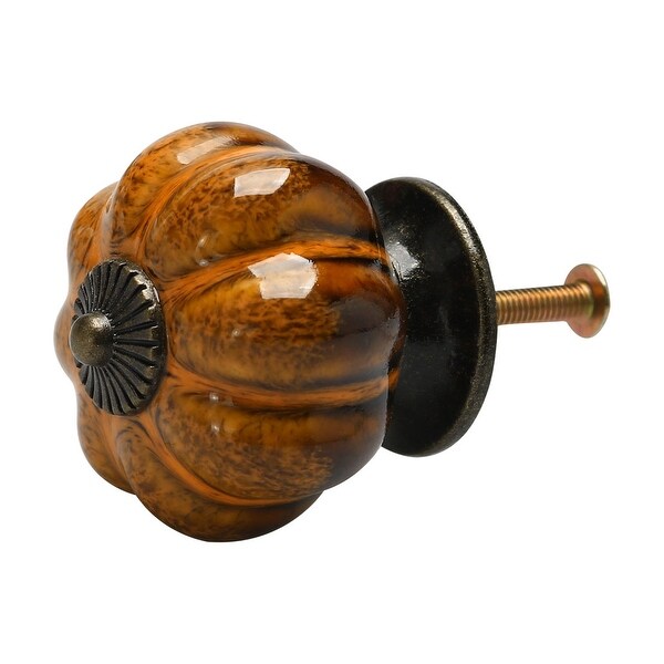 Ceramic Knobs Vintage Knob Drawer Pumpkin Shaped Pull Handle Furniture Door Cabinet Cupboard Wardrobe Dresser Decorative #2