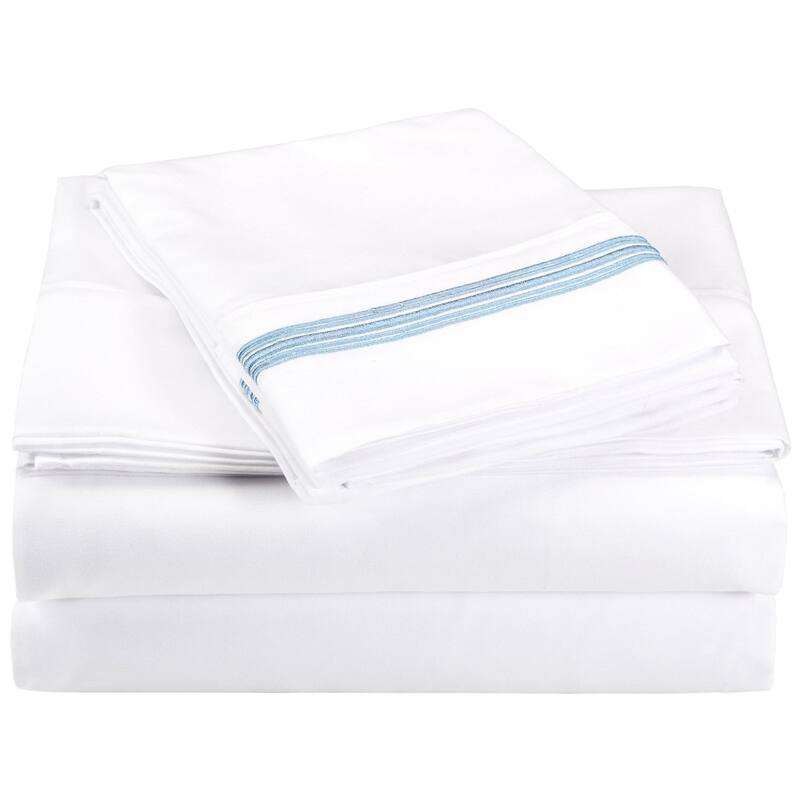 Superior Embroidered Microfiber Deep Pocket Bed Sheet Set