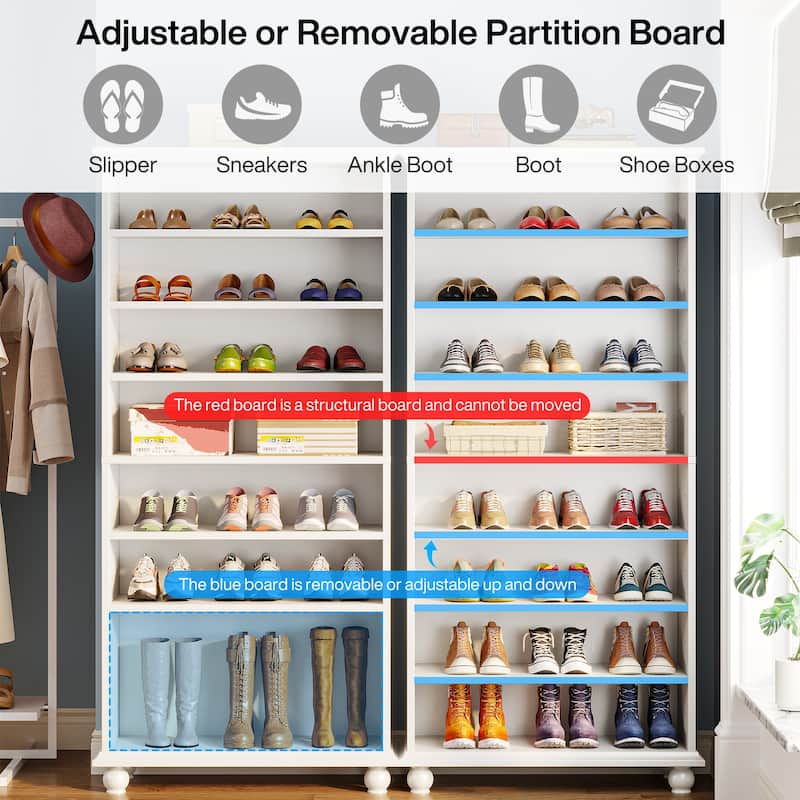 9-tier Tall Bookshelves LED Bookcase for Study Room