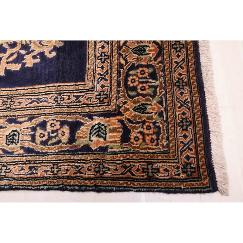 ECARPETGALLERY Hand-knotted Kayseri Vintage Dark Navy Wool Rug - 4'5 x 7'2