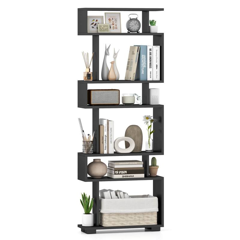 Costway 1 PCS Bookcase 6-Tier Bookshelf with Anti-Tipping Kit - See Details