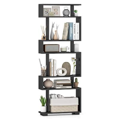 Costway 2 PCS Bookcase 6-Tier Bookshelf with Anti-Tipping Kit - See Details