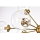 preview thumbnail 15 of 44, Masakee 12-light Sputnik Metal Chandelier with Clear Glass Globe Shades