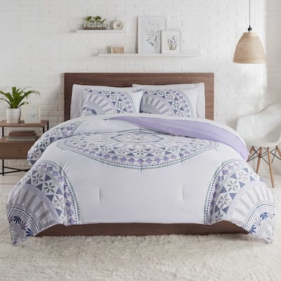 Lemon Tree Savannah Medallion Lavender Comforter Set