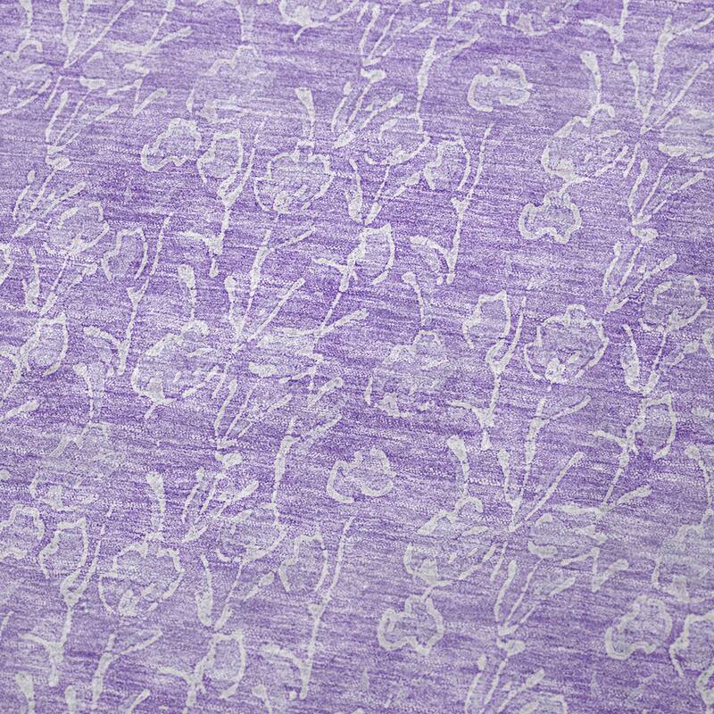 Premium Machine Washable Modern Floral Sherpa Throw Blanket