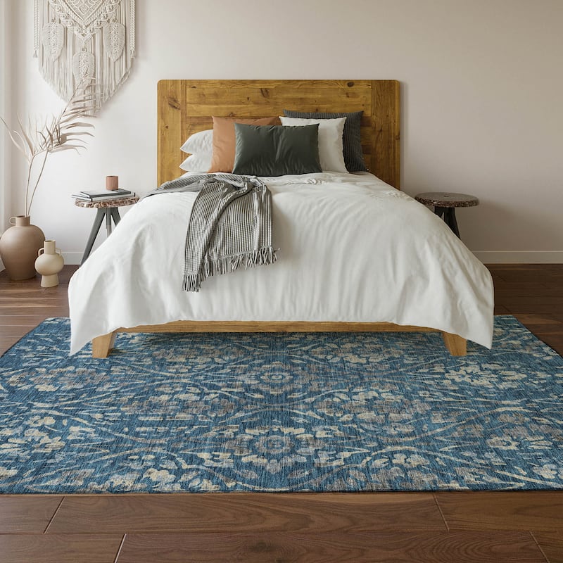 Premium Washable Super Soft Floral Damask Mayfield Rug