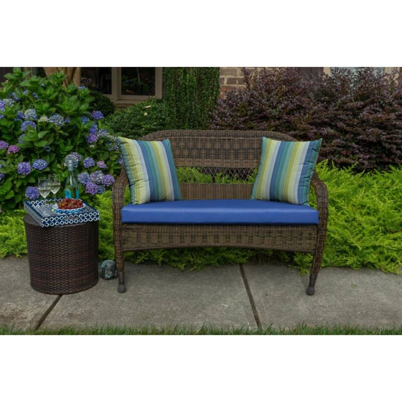 Sunbrella 43.5-inch Solid Color Outdoor Settee Cushion