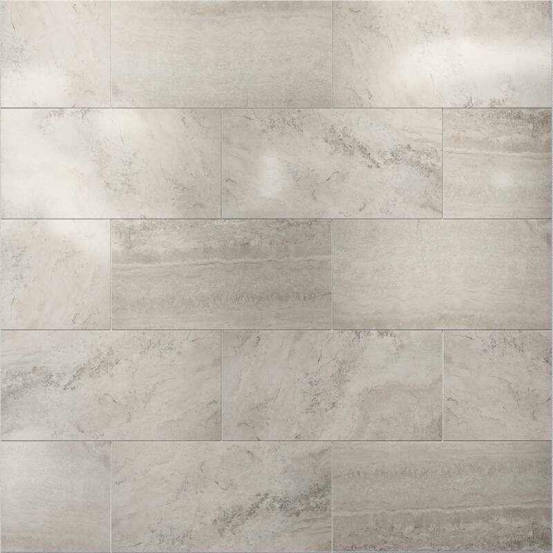 Cruz Bay Studio MKT61152 Tufo - 12" x 24" Rectangle Floor and Wall - Taupe Polished
