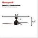 preview thumbnail 7 of 26, 52" Honeywell Eamon Bronze Modern Indoor LED Ceiling Fan with Light, Remote Control