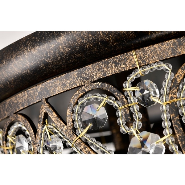 Warehouse of Tiffany Bonfine Antique Bronze 14-inch Flushmount