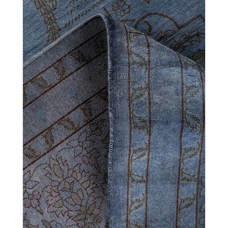Fine Vibrance, One-of-a-Kind Hand-Knotted Area Rug - Gray, 10' 4" x 13' 8" - 10' 4" x 13' 8"