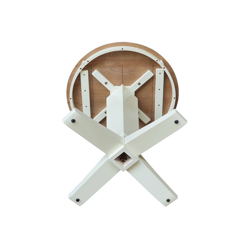 30 in Solid Wood Round Top Pedestal Dining Table