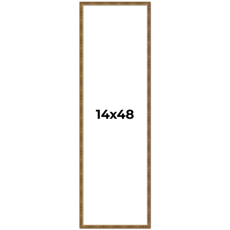14x48 Frame Gold Solid Wood Picture Frame - Complete Modern Photo