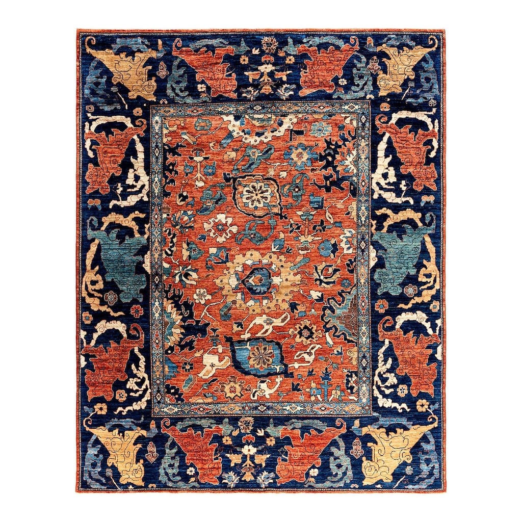 Serapi One-of-a-Kind Hand-Knotted Area Rug - Orange, 7' 11" x 9' 11" - 7' 11" x 9' 11"