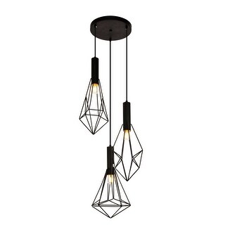 Jago Collection Pendant D16.0'' H30.4 Lt:3 Black Finish
