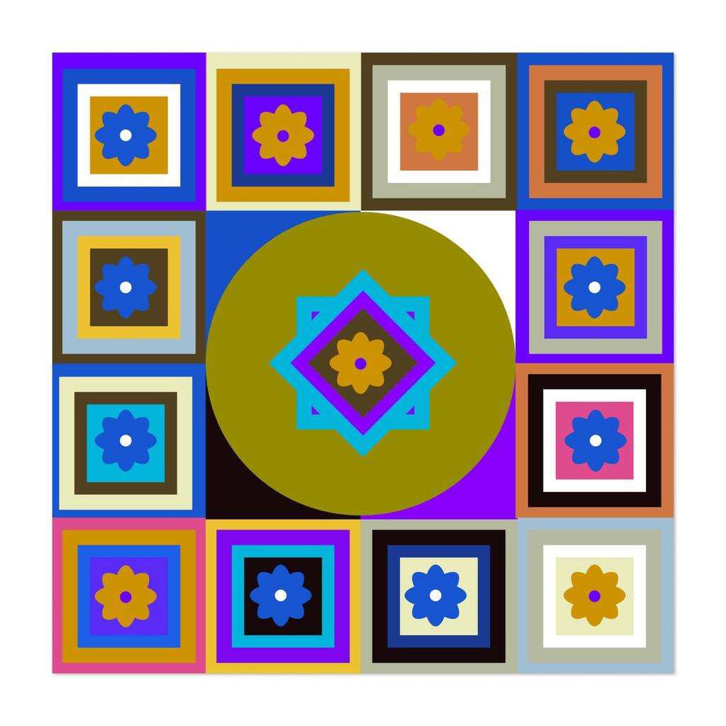 Geometric Pattern Patterns Symmetry Unframed Wall Art Print/Poster
