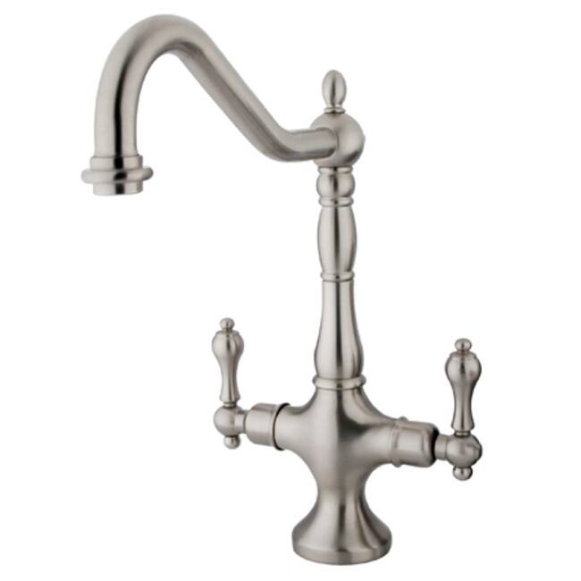 Kingston Brass Heritage Kitchen Faucet with Metal Lever Handles