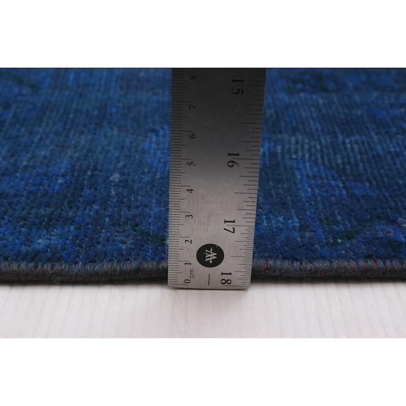 ECARPETGALLERY Hand-knotted Color Transition Blue Wool Rug - 3'8 x 6'11