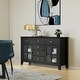 preview thumbnail 10 of 78, WYNDENHALL Stratford Solid Wood Transitional Sideboard Buffet - 54 inch Wide Black
