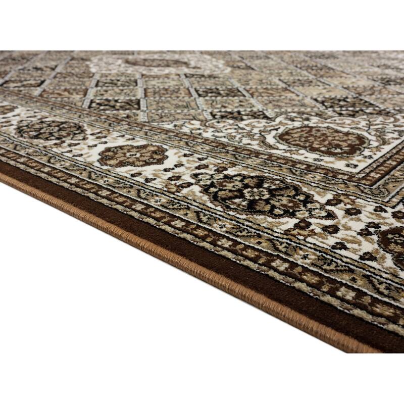 Prime Collection Border Brown/Cream Area Rug
