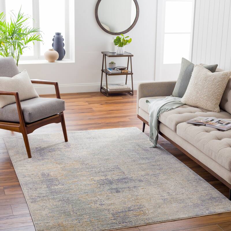 Bongo Abstract Industrial Area Rug - Grey/Brown - 2' 7" x 4'