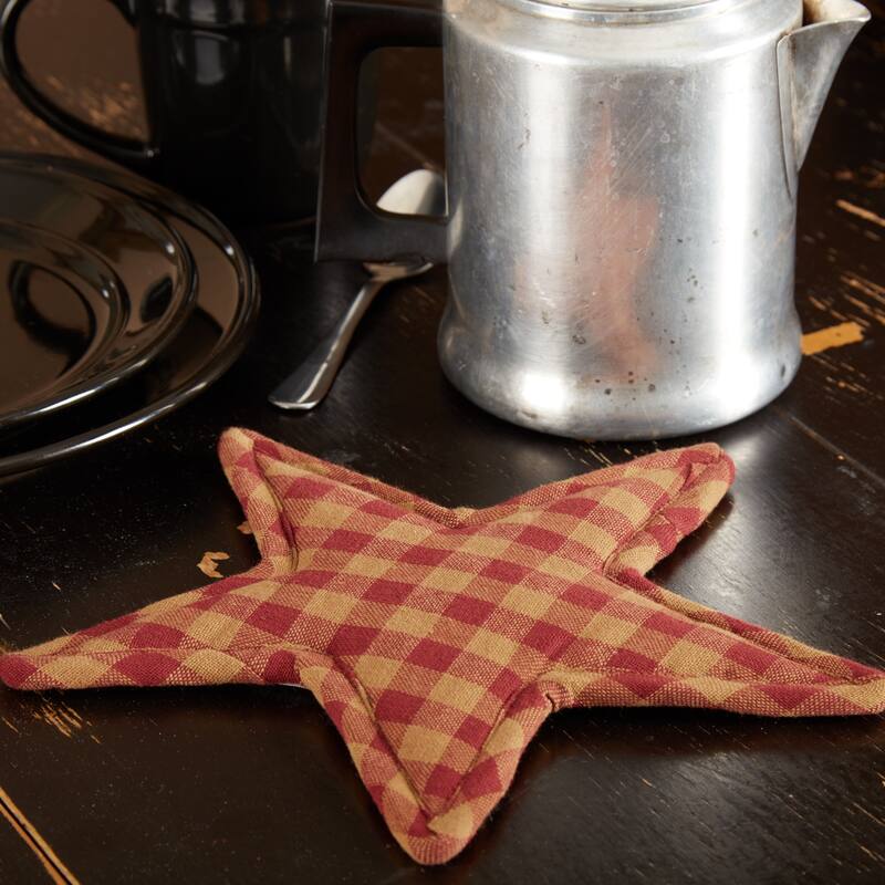 Burgundy Star Trivet Star Shape 10 - Trivet 10