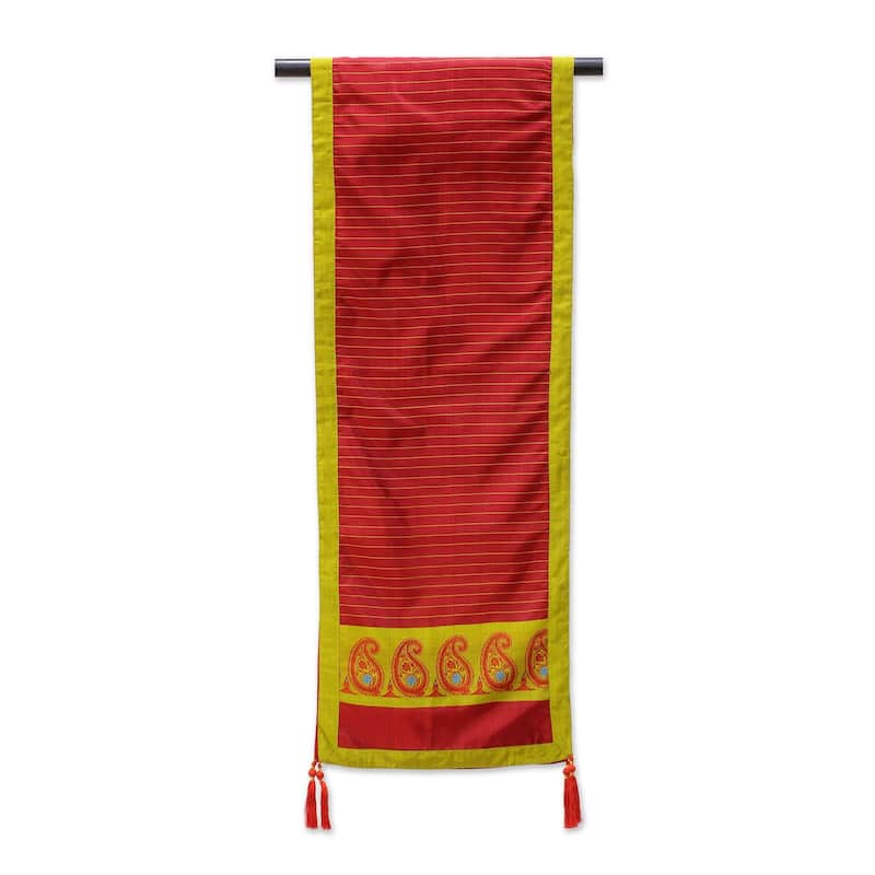 Handmade Silk table runner (India) Bed Bath & Beyond 32485802
