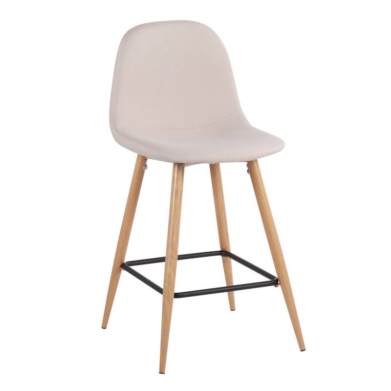 Carson Carrington Stone Natural Counter Stool - Set of 2