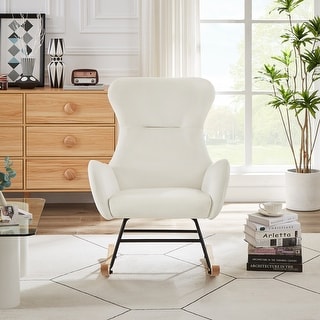 Teddy Fabric Rocking Chair for Living Room - Bed Bath & Beyond - 40201386