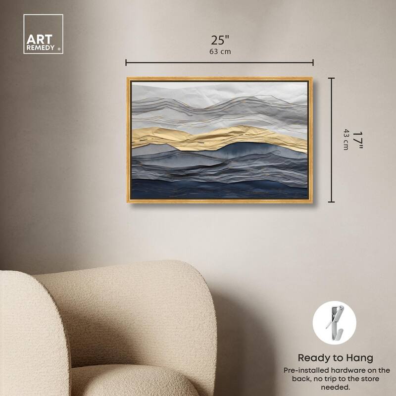 Flowing Golden Tide Canvas by Art Remedy