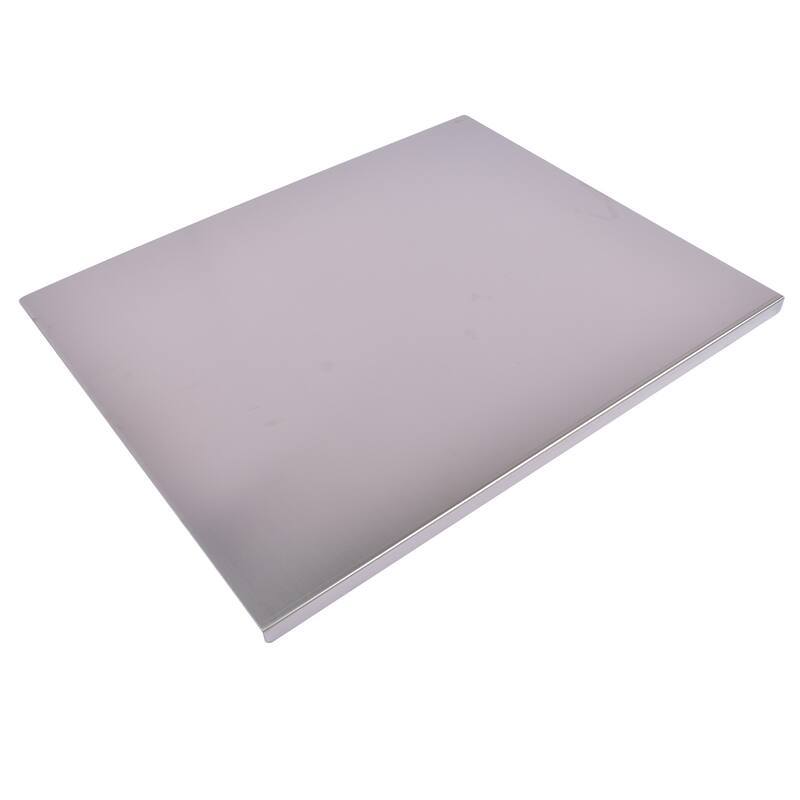 Heavy Duty Multi-Purpose Stainless Steel Cutting Board with Non-Slip L-Edge for Vegetables and Dough