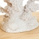 preview thumbnail 4 of 4, White Resin Textured Coral Decorative Bookends with Brown L-Shaped Stands (Set of 2)