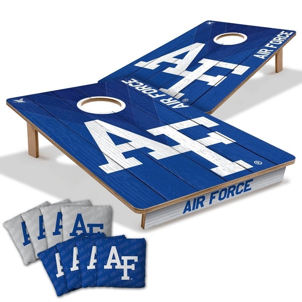 slide 2 of 7, Air Force Academy NCAA Tailgate Cornhole Board Set Include Carrying Case