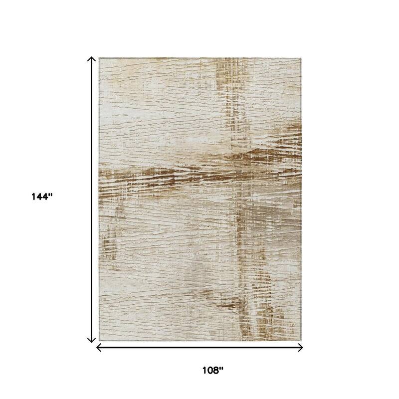 HomeRoots Striped Transitional Rectangle Outdoor Rug