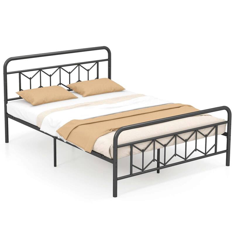 Costway Twin/Full/Queen/King Size Bed Frame Mattress Foundation with