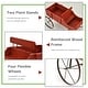 preview thumbnail 11 of 30, Gymax Garden Plant Planter Wooden Wagon Planter W/ Wheel Garden Yard - 24.5'' x 13.5'' x 24''