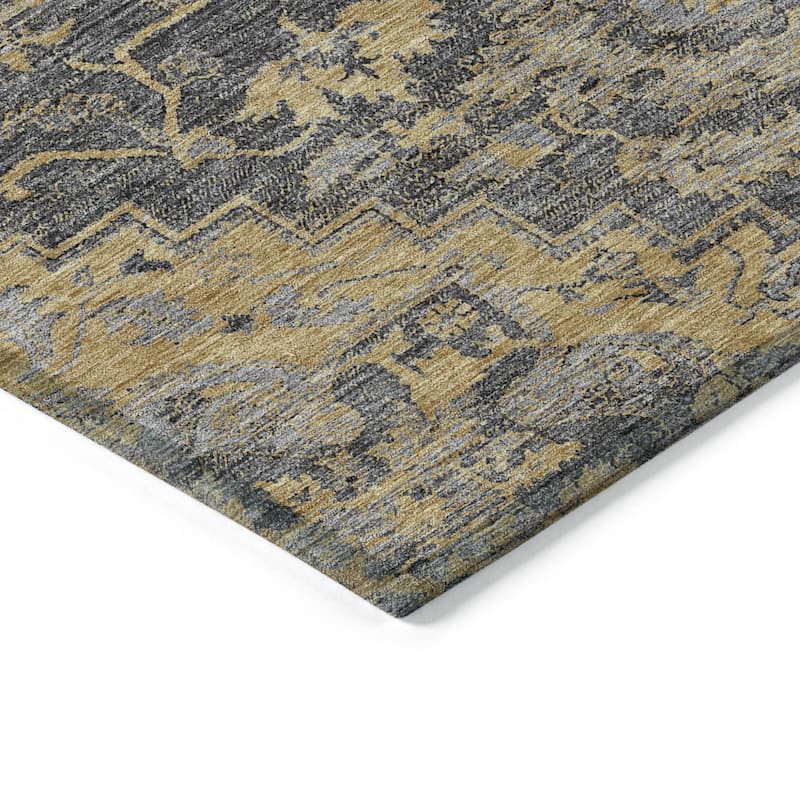 HomeRoots Oriental Traditional Rectangle Outdoor Rug
