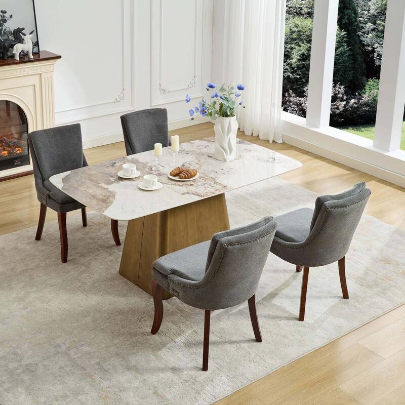 Chenille Dining Chairs Set of 2