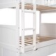 preview thumbnail 6 of 8, Twin Size Wood Bunk Bed with a Loft Bed attached,Storage Drawers Beneath