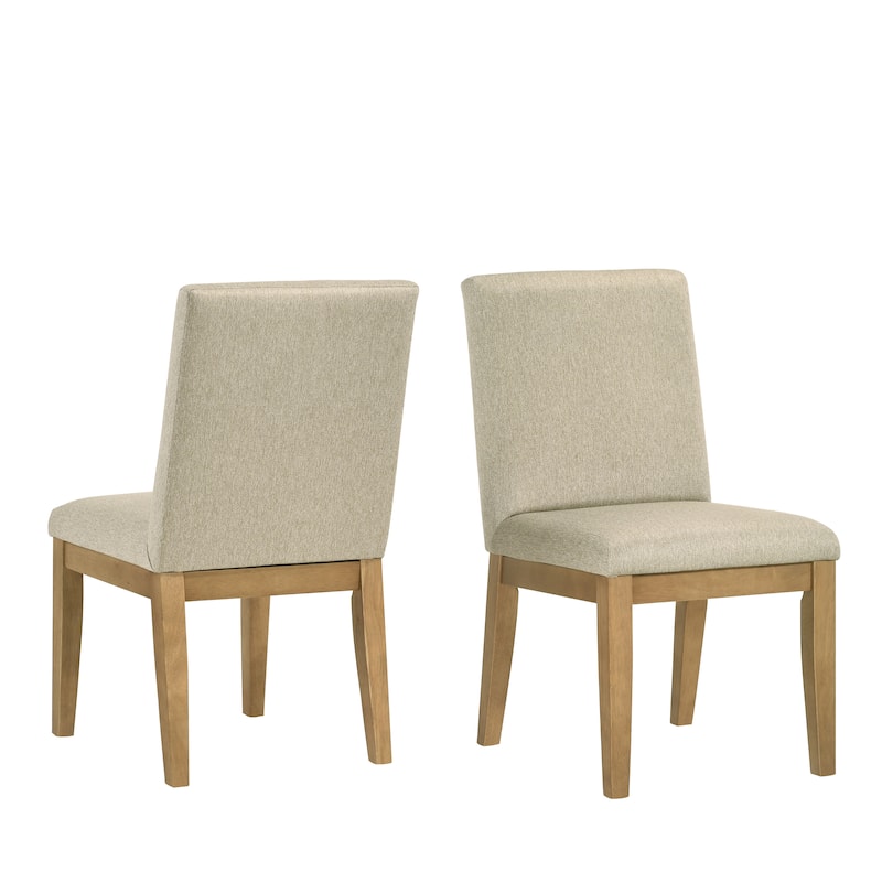 Contemporary Solid Wood Dining Chairs, Set of 2