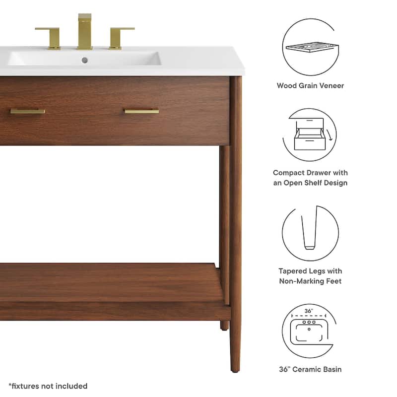 Zaire 18"/24"/30"/36"/48" Bathroom Vanity with White Sink Top