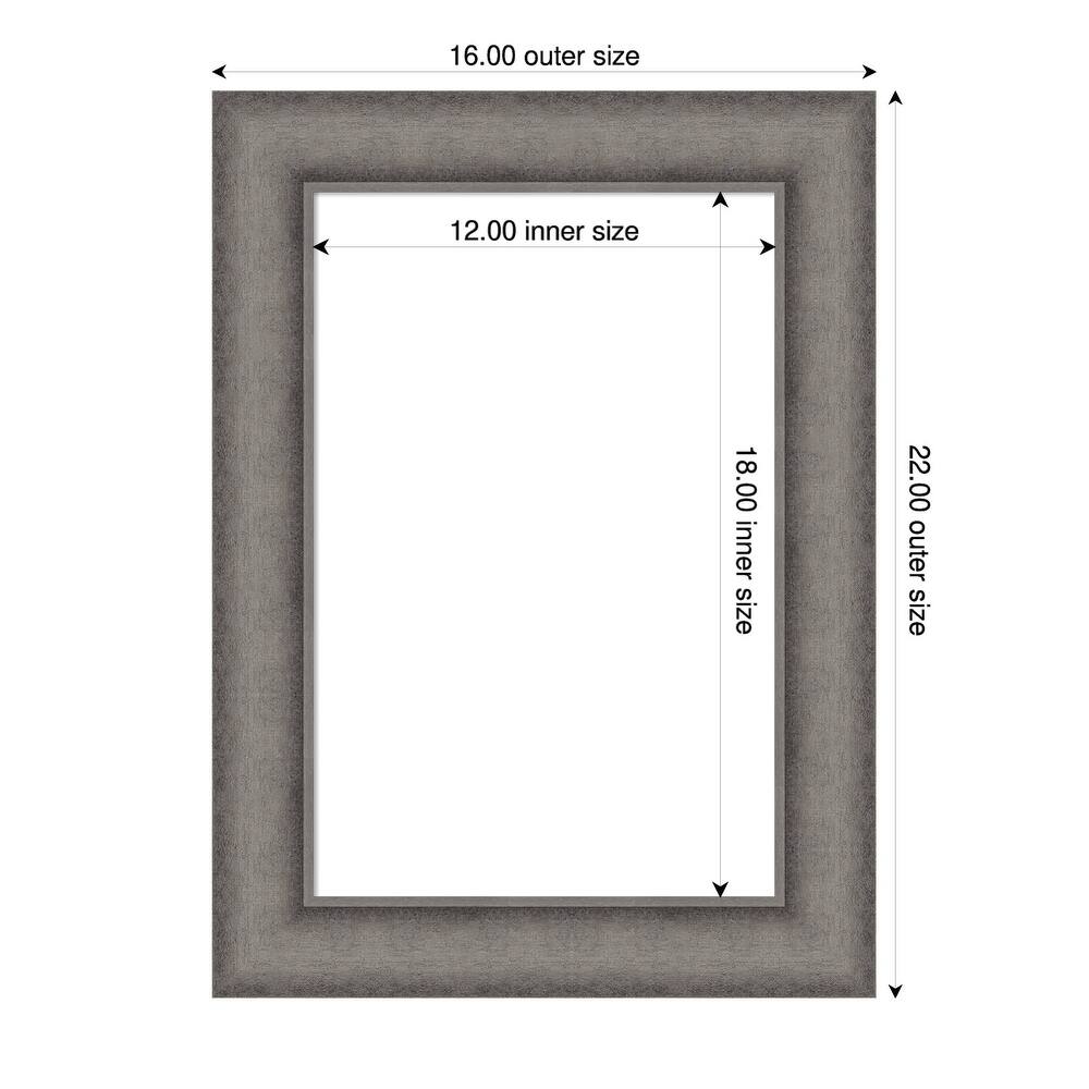Amanti Art Burnished Concrete Framed Dry Erase Magnetic Board