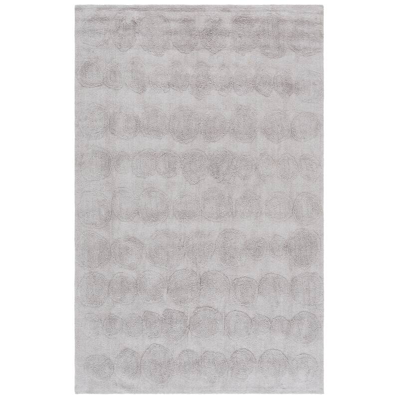 SAFAVIEH Handmade Easy Care Oprita Machine Washable Cotton Rug - 4' x 6' - Grey