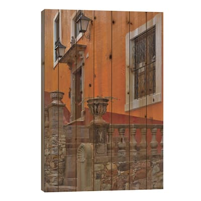 Guanajuato in Central Mexico. Old colonial architecture and stairways Print On Wood by Darrell Gulin - Multi-Color